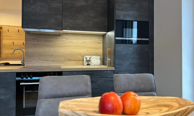 Voll ausgestattete Küche in Apartments in Altenmarkt